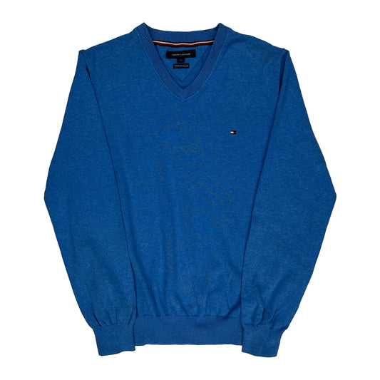 Vintage Tommy Hilfiger Jumper - Large Blue Cotton