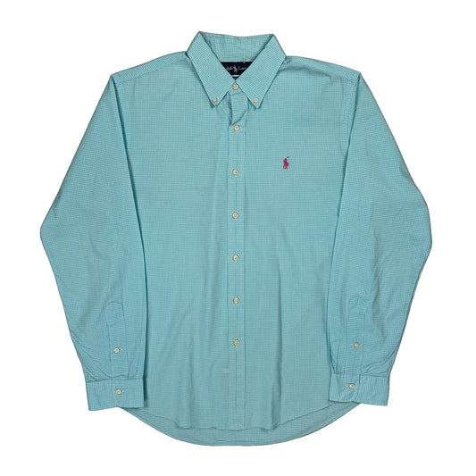 Ralph Lauren Checked Shirt - Large Blue Cotton