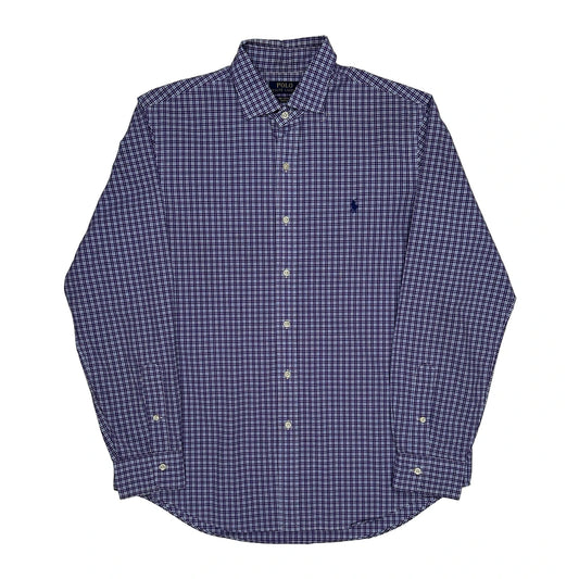 Polo By Ralph Lauren Checked Shirt - Large Blue Cotton