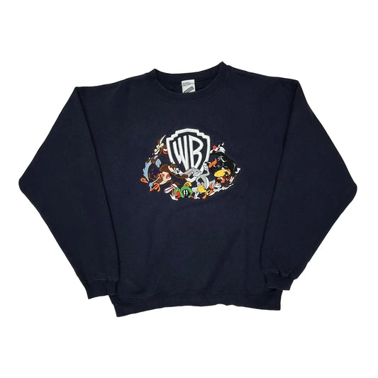 Looney Tunes Characters Warner Bros Cartoon Long Sleeve T-Shirt - Small Black Cotton