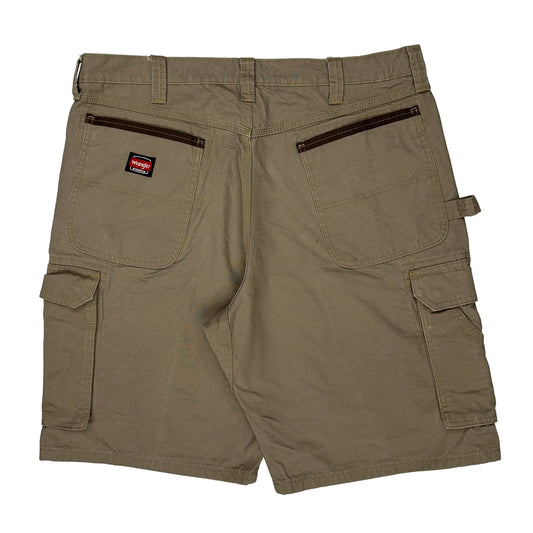 Wrangler Cargo Shorts - 38W 10L Khaki Cotton