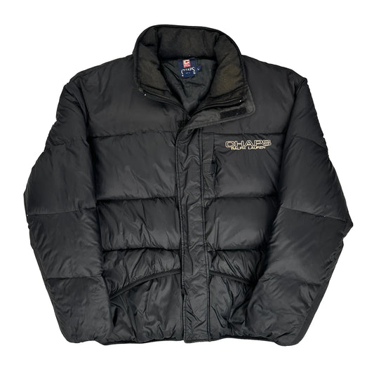 Chaps Ralph Lauren Puffer - Large Black Nylon