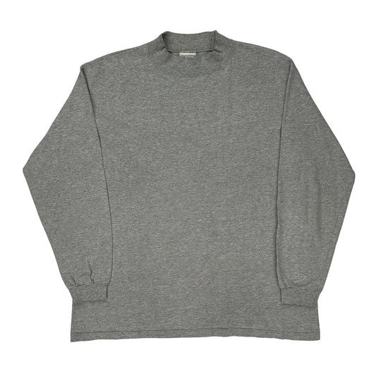 Lee Sport Long Sleeve T-Shirt - Large Grey Cotton