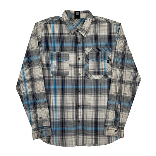 Oakley Checked Flannel Shirt - Medium Grey Cotton