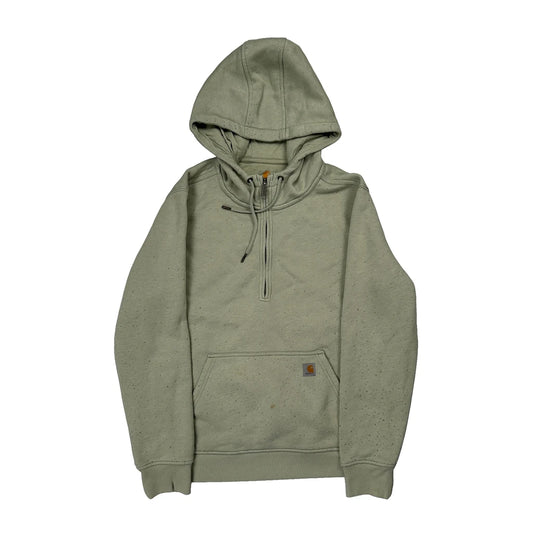 Vintage Age 16-18 Carhartt Hoodie - XL Green Cotton Blend