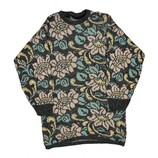 Unbranded Floral Jumper - Medium Multicoloured Acrylic
