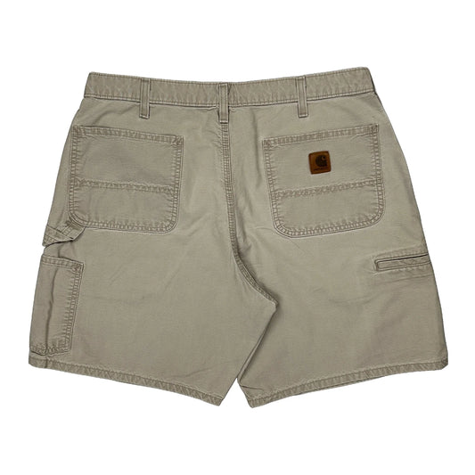 Carhartt Carpenter Shorts - 33W 9L Beige Cotton