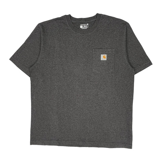 Carhartt T-Shirt - Large Grey Cotton