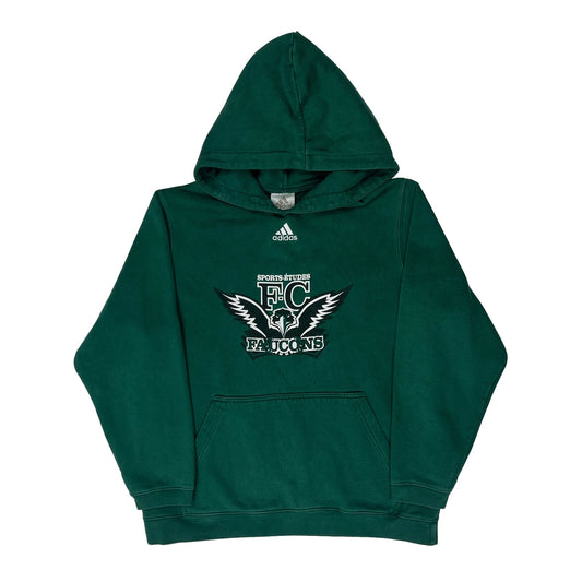 Vintage Falcons Adidas Hoodie - Large Green Cotton Blend