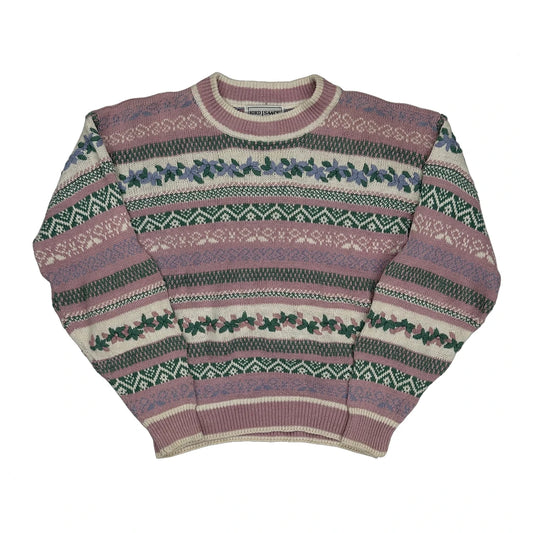 Unbranded Floral Jumper - Medium Pink Cotton