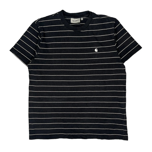 Carhartt Striped T-Shirt - Medium Black Cotton