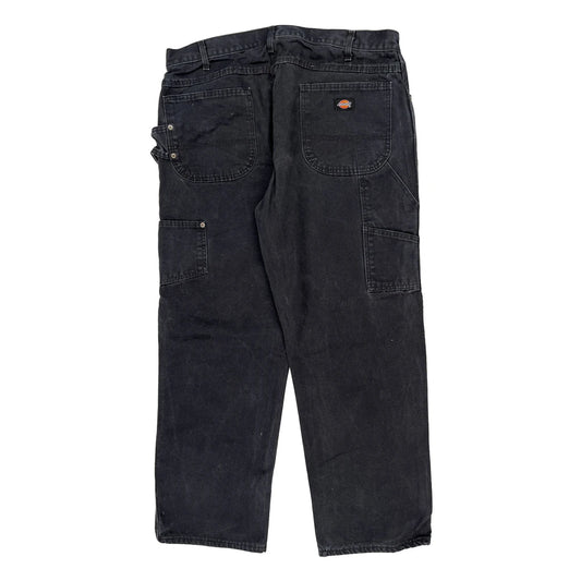 Dickies Carpenter Trousers - 38W 30L Black Cotton