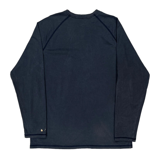 Carhartt Long Sleeve T-Shirt - Medium Navy Cotton