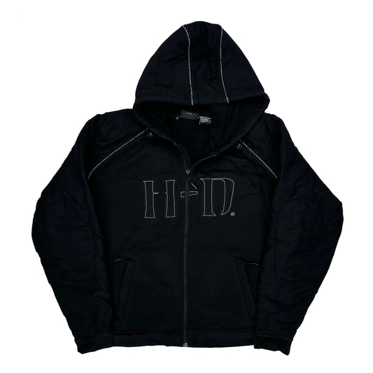 Vintage Harley Davidson Hoodie - XL Black Polyester