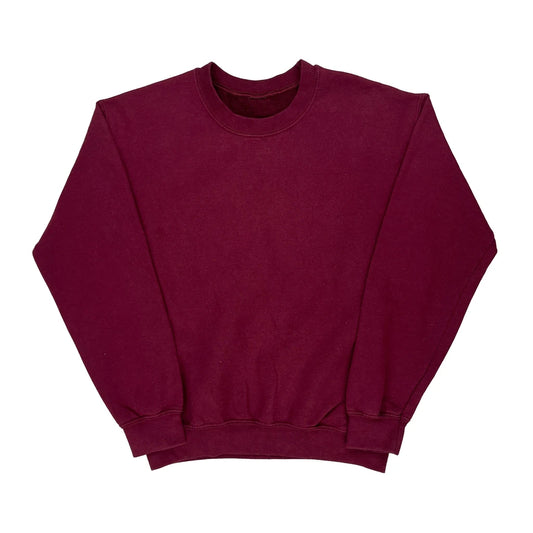 Unbranded Sweatshirt - Medium Burgundy Cotton Blend