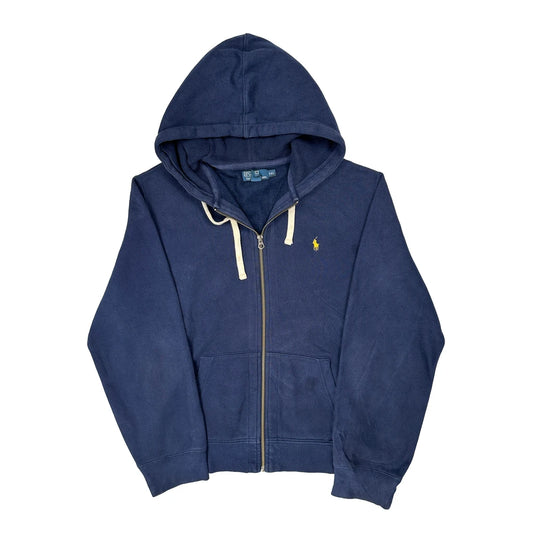 Vintage Polo By Ralph Lauren Hoodie - 2XL Blue Cotton