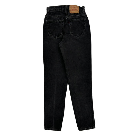 521 Tapered Levis Jeans - 24W UK 6 Black Cotton
