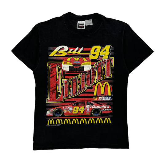 Bill Elliott Tultex Nascar T-Shirt - Large Black Cotton