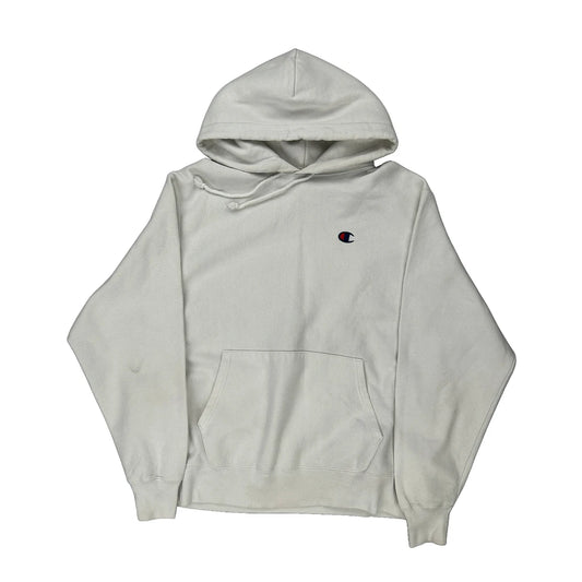 Reverse Weave Champion Hoodie - Large White Cotton Blend