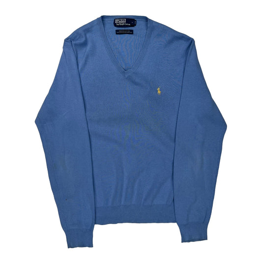 Polo By Ralph Lauren Jumper - Medium Blue Cotton