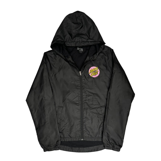Vintage Santa Cruz Graphic Windbreaker - XS Black Nylon