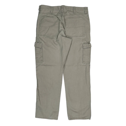 Wrangler Cargo Trousers - 36W 34L Grey Cotton