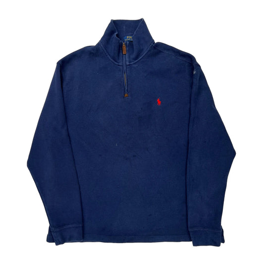 Polo By Ralph Lauren 1/4 Zip - XL Blue Cotton