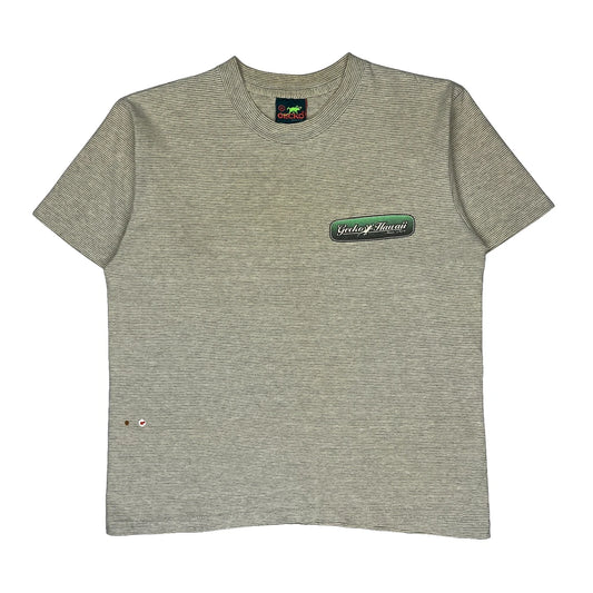 Hawaii Gecko Single Stitch T-Shirt - XL Grey Cotton
