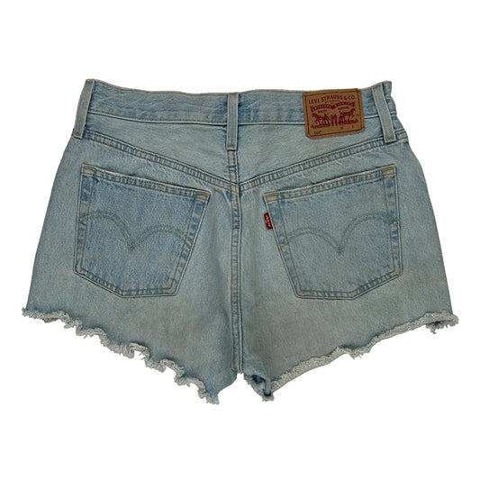 Levis Denim Shorts - 28W UK 8 Light Wash Cotton