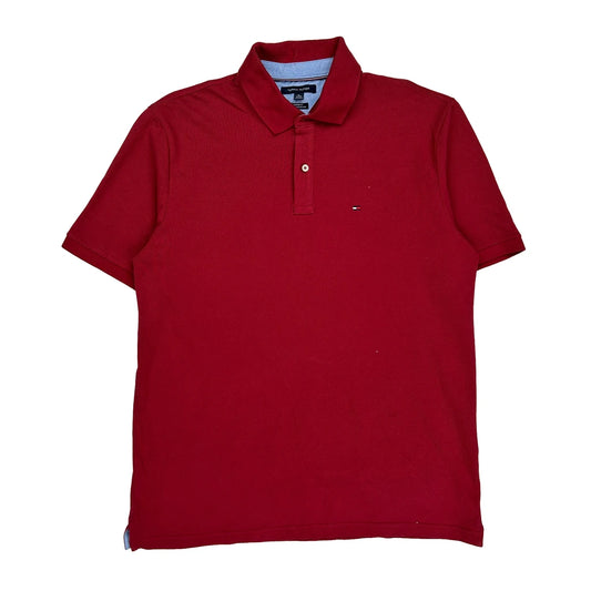 Tommy Hilfiger Polo Shirt - XL Red Cotton