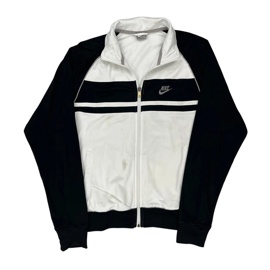 Nike Track Jacket - Large Black & White Polyester