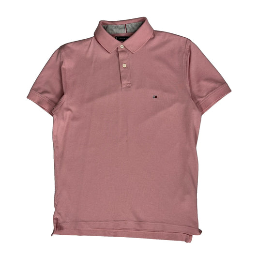 Tommy Hilfiger Polo Shirt - Small Pink Cotton