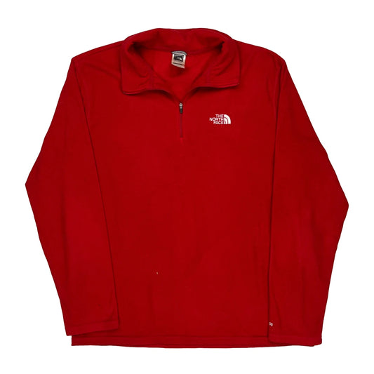 The North Face Fleece - Large Red Polyester