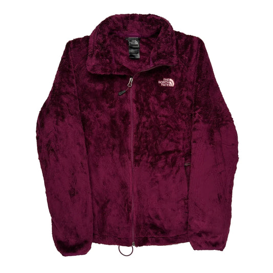 The North Face Fleece Jacket - Medium Burgundy Polyester