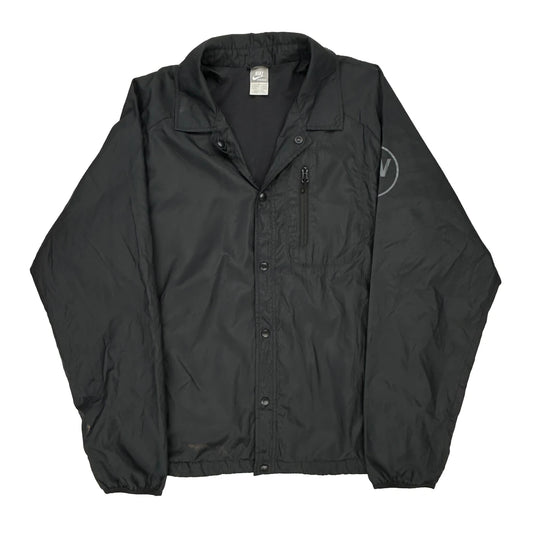 Nike Windbreaker - Large Black Polyester