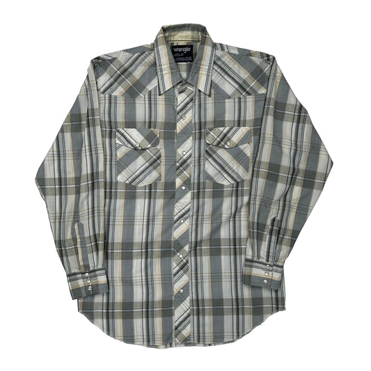 Wrangler Checked Shirt - Medium Beige Cotton