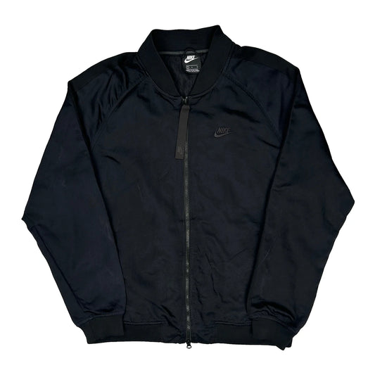 Nike Bomber Jacket - Large Black Polyester
