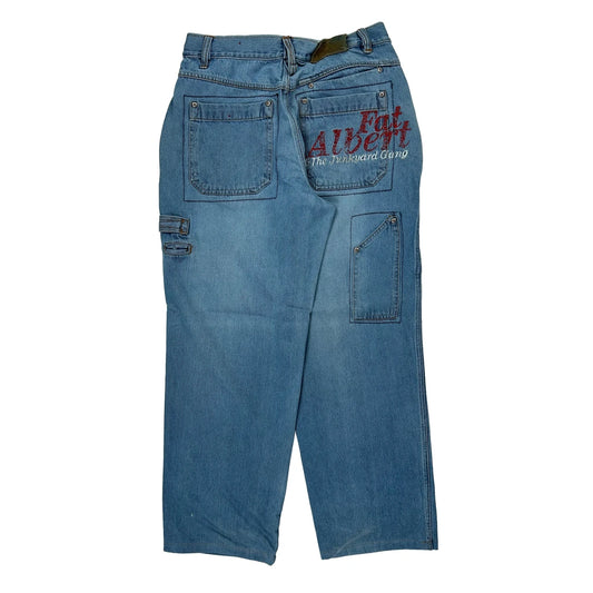 Vintage Fat Albert Fat Albert Junkyard Graphic Carpenter Jeans - 30W 30L Blue Cotton