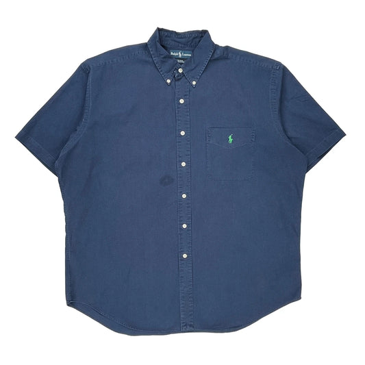 Blake Ralph Lauren Short Sleeve Shirt - XL Blue Cotton