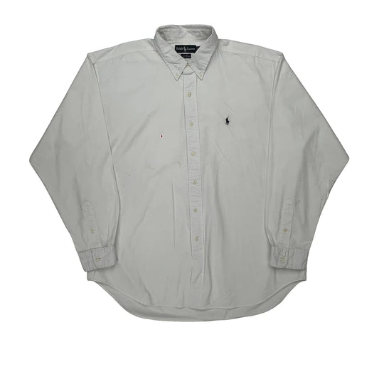 Vintage Ralph Lauren Shirt - XL White Cotton