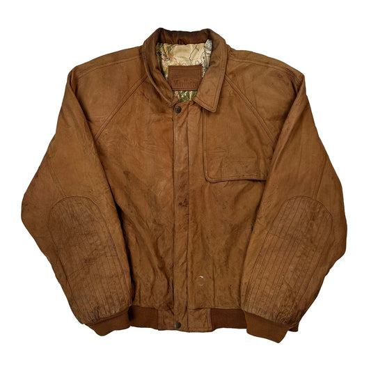 Adventure Team Marlboro Bomber Jacket - Medium Brown Polyester