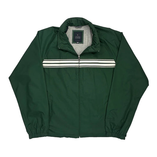 Vintage Tommy Hilfiger Windbreaker - 2XL Green Polyester