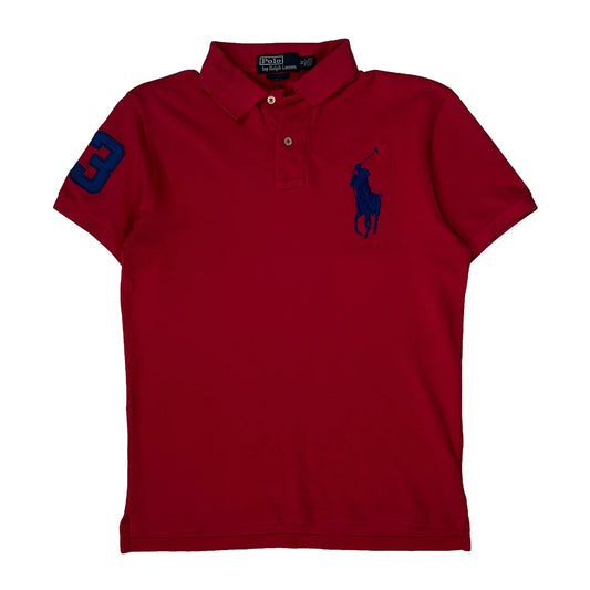 Polo By Ralph Lauren Slim Fit Polo Shirt - Medium Red Cotton