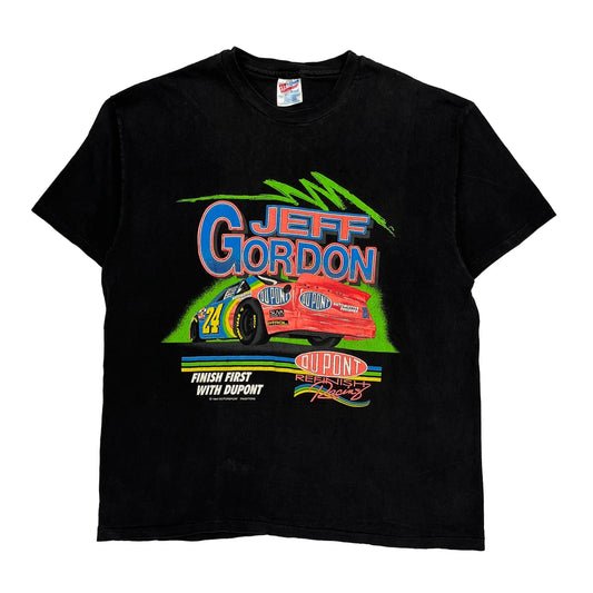 Jeff Gordon Hanes Single Stitch T-Shirt - XL Black Cotton
