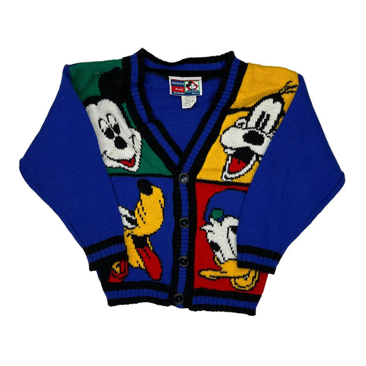 Age 4-5 Disney Cartoon Cardigan - XS Blue Acrylic