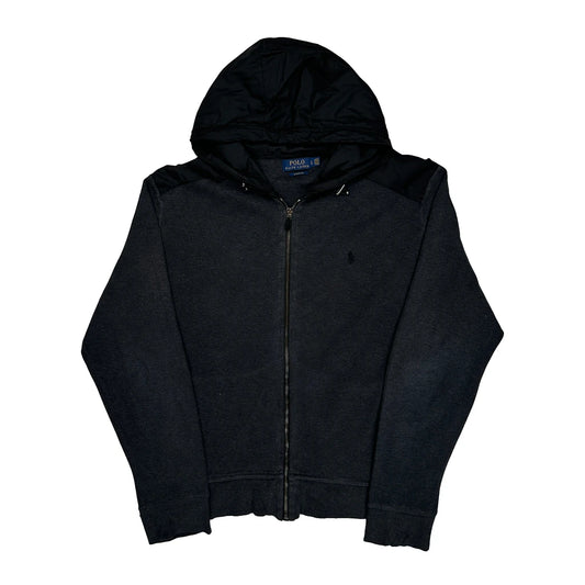 Polo By Ralph Lauren Hoodie - Large Black Cotton Blend