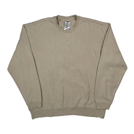 Adidas Sweatshirt - Large Beige Cotton