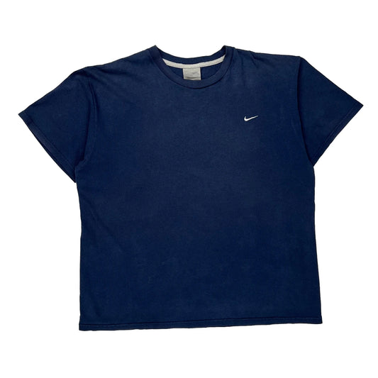 Nike T-Shirt - Large Blue Cotton