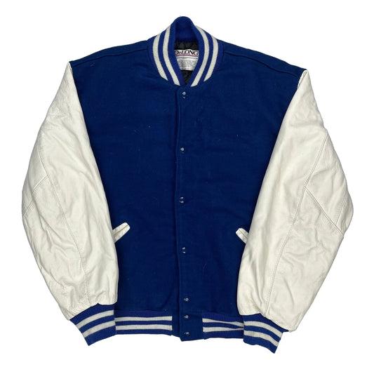 Delong Varsity Jacket - 2XL Blue Leather