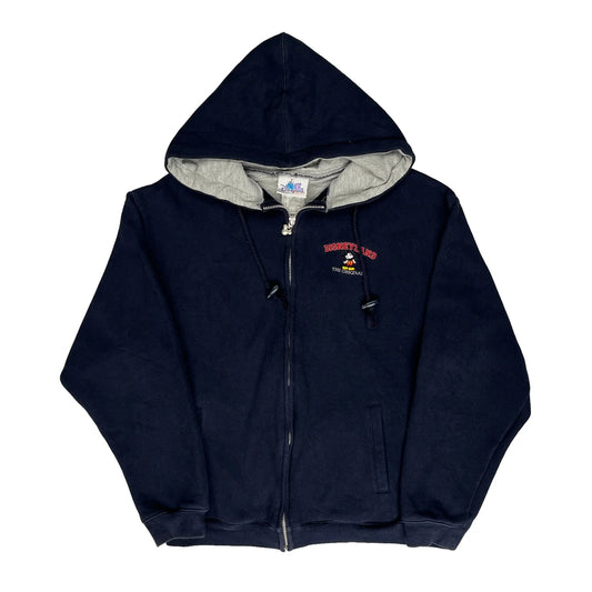 Castle Graphic Disney Graphic Hoodie - Small Navy Cotton Blend